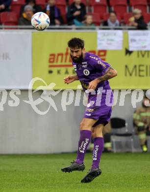 Fussball Bundesliga. SK Austria Klagenfurt gegen FC Red Bull Salzburg.  Kosmas Gkezos (Klagenfurt). Klagenfurt, am 13.11.2022.
Foto: Kuess
---
pressefotos, pressefotografie, kuess, qs, qspictures, sport, bild, bilder, bilddatenbank