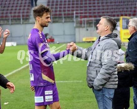 Fussball Bundesliga. SK Austria Klagenfurt gegen FC Red Bull Salzburg.  Thorsten Mahrer, Matthias Imhof (Klagenfurt). Klagenfurt, am 13.11.2022.
Foto: Kuess
---
pressefotos, pressefotografie, kuess, qs, qspictures, sport, bild, bilder, bilddatenbank