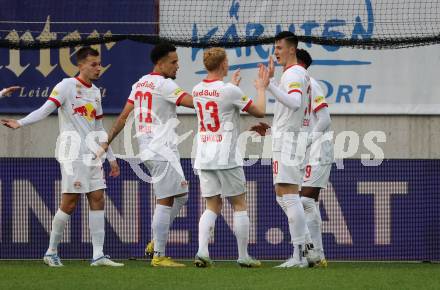 Fussball Bundesliga. SK Austria Klagenfurt gegen FC Red Bull Salzburg. Torjubel Benjamin Sesko (Salzburg). Klagenfurt, am 13.11.2022.
Foto: Kuess
---
pressefotos, pressefotografie, kuess, qs, qspictures, sport, bild, bilder, bilddatenbank