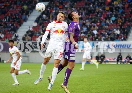 Fussball Bundesliga. SK Austria Klagenfurt gegen FC Red Bull Salzburg.  Markus Pink,  (Klagenfurt), Amar Dedic (Salzburg). Klagenfurt, am 13.11.2022.
Foto: Kuess
---
pressefotos, pressefotografie, kuess, qs, qspictures, sport, bild, bilder, bilddatenbank