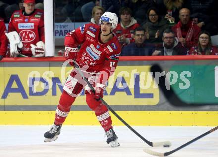 EBEL. Eishockey Bundesliga. EC KAC gegen  Moser Medical Graz99ers.  Lukas Haudum (KAC). Klagenfurt, am 15.11.2022.
Foto: Kuess
www.qspictures.net
---
pressefotos, pressefotografie, kuess, qs, qspictures, sport, bild, bilder, bilddatenbank