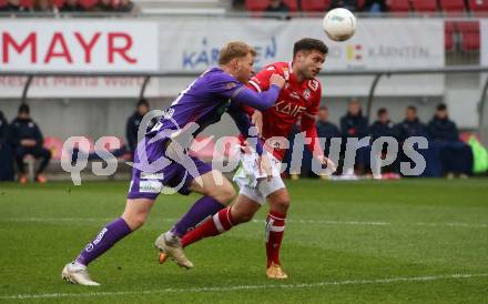 Fussball Woertherseecup. SK Austria Klagenfurt gegen GAK.  Jonas Arweiler, (Austria Klagenfurt), Marco Gantschnig   (GAK). Klagenfurt, am 19.11.2022.
Foto: Kuess
---
pressefotos, pressefotografie, kuess, qs, qspictures, sport, bild, bilder, bilddatenbank