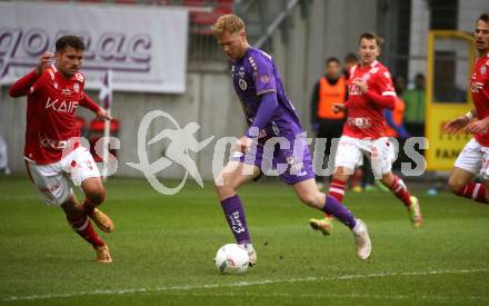 Fussball Woertherseecup. SK Austria Klagenfurt gegen GAK. Jonas Arweiler (Austria), Marco Gantschnig (GAK), Klagenfurt, am 19.11.2022.
Foto: Kuess
---
pressefotos, pressefotografie, kuess, qs, qspictures, sport, bild, bilder, bilddatenbank