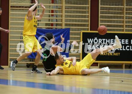 Basketball 2. Liga 2022/2023. Grunddurchgang 7. Runde.  	Woerthersee Piraten gegen  Union Deutsch Wagram Alligators.  Jan-Arne Apschner, Maximilian Kunovjanek  (Piraten),  Marko Kolaric  (Deutsch Wagram). Klagenfurt, am 19.11.2022.
Foto: Kuess
www.qspictures.net
---
pressefotos, pressefotografie, kuess, qs, qspictures, sport, bild, bilder, bilddatenbank