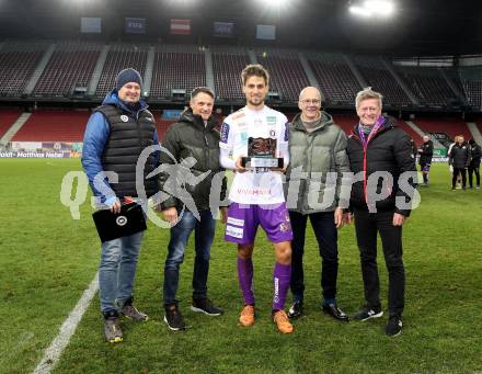 Fussball Woertherseecup. SK Austria Klagenfurt gegen 1860 Muenchen.  Patrick Jochum,  Thorsten Mahrer, Herbert Matschek, Arno Arthofer. Klagenfurt, 20.11.2022.
Foto: Kuess
---
pressefotos, pressefotografie, kuess, qs, qspictures, sport, bild, bilder, bilddatenbank