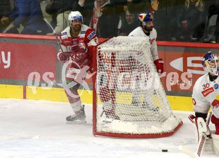 EBEL. Eishockey Bundesliga. EC KAC gegen  Salzburg.  Torjubel Lucas Lessio (KAC). Klagenfurt, am 9.12.2022.
Foto: Kuess
www.qspictures.net
---
pressefotos, pressefotografie, kuess, qs, qspictures, sport, bild, bilder, bilddatenbank