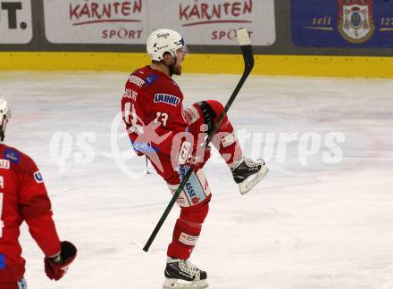 EBEL. Eishockey Bundesliga. EC KAC gegen  HC Pustertal.  Torjubel Rihards Bukarts (KAC). Klagenfurt, am 18.12.2022.
Foto: Kuess
www.qspictures.net
---
pressefotos, pressefotografie, kuess, qs, qspictures, sport, bild, bilder, bilddatenbank