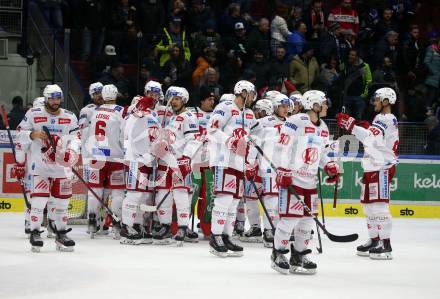 EBEL. Eishockey Bundesliga. VSV gegen KAC.  Jubel  (KAC). Villach, am 20.12.2022.
Foto: Kuess
www.qspictures.net
---
pressefotos, pressefotografie, kuess, qs, qspictures, sport, bild, bilder, bilddatenbank