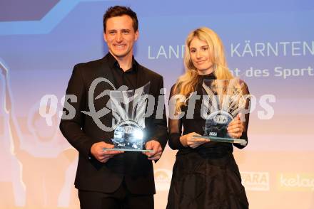 Nacht des Sports. Sportgala. Sportler des Jahres 2022.      Matthias Mayer, Anna Gasser . Velden, am 21.12.2022.
Foto: Kuess
www.qspictures.net


---
pressefotos, pressefotografie, kuess, qs, qspictures, sport, bild, bilder, bilddatenbank