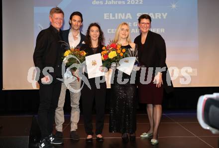 Nacht des Sports. Sportgala. Sportler des Jahres 2022.   Arno Arthofer, Claudio Trevisan, Celine Arthofer, Alina Stary. Velden, am 21.12.2022.
Foto: Kuess
www.qspictures.net


---
pressefotos, pressefotografie, kuess, qs, qspictures, sport, bild, bilder, bilddatenbank