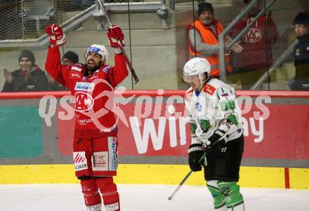 EBEL. Eishockey Bundesliga. EC KAC gegen  HK SZ Olimpija Ljubljana.  Torjubel Lucas Lessio (KAC). Klagenfurt, am 3.1.2023.
Foto: Kuess
www.qspictures.net
---
pressefotos, pressefotografie, kuess, qs, qspictures, sport, bild, bilder, bilddatenbank