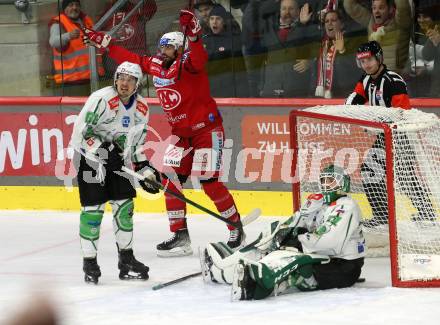 EBEL. Eishockey Bundesliga. EC KAC gegen  HK SZ Olimpija Ljubljana. Torjubel Lucas Lessio  (KAC). Klagenfurt, am 3.1.2023.
Foto: Kuess
www.qspictures.net
---
pressefotos, pressefotografie, kuess, qs, qspictures, sport, bild, bilder, bilddatenbank