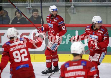 EBEL. Eishockey Bundesliga. EC KAC gegen  HK SZ Olimpija Ljubljana. Torjubel Rok Ticar  (KAC). Klagenfurt, am 3.1.2023.
Foto: Kuess
www.qspictures.net
---
pressefotos, pressefotografie, kuess, qs, qspictures, sport, bild, bilder, bilddatenbank