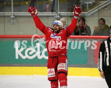 EBEL. Eishockey Bundesliga. EC KAC gegen  HK SZ Olimpija Ljubljana.  Torjubel Lucas Lessio (KAC). Klagenfurt, am 3.1.2023.
Foto: Kuess
www.qspictures.net
---
pressefotos, pressefotografie, kuess, qs, qspictures, sport, bild, bilder, bilddatenbank