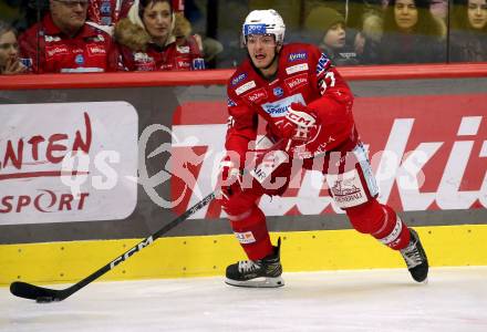 EBEL. Eishockey Bundesliga. EC KAC gegen  HC TIWAG Innsbruck. Fabian Hochegger (KAC). Klagenfurt, am 13.1.2023.
Foto: Kuess
www.qspictures.net
---
pressefotos, pressefotografie, kuess, qs, qspictures, sport, bild, bilder, bilddatenbank