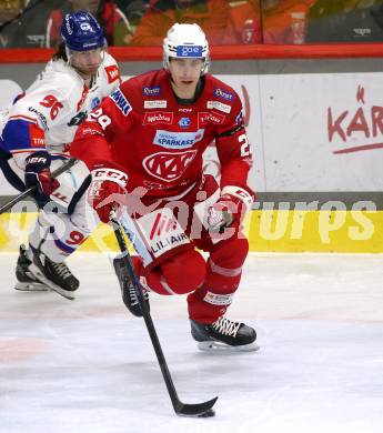 EBEL. Eishockey Bundesliga. EC KAC gegen  HC TIWAG Innsbruck. Mike Zalewski (KAC). Klagenfurt, am 13.1.2023.
Foto: Kuess
www.qspictures.net
---
pressefotos, pressefotografie, kuess, qs, qspictures, sport, bild, bilder, bilddatenbank