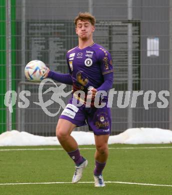 Fussball Testspiel. SK Austria KLagenfurt gegen Voelkermarkt.  Moritz Berg . Klagenfurt, am 14.1.2023.
Foto: Kuess


---
pressefotos, pressefotografie, kuess, qs, qspictures, sport, bild, bilder, bilddatenbank