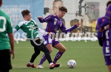 Fussball Testspiel. SK Austria KLagenfurt gegen Voelkermarkt. Jannik Thomas Robatsch  . Klagenfurt, am 14.1.2023.
Foto: Kuess


---
pressefotos, pressefotografie, kuess, qs, qspictures, sport, bild, bilder, bilddatenbank