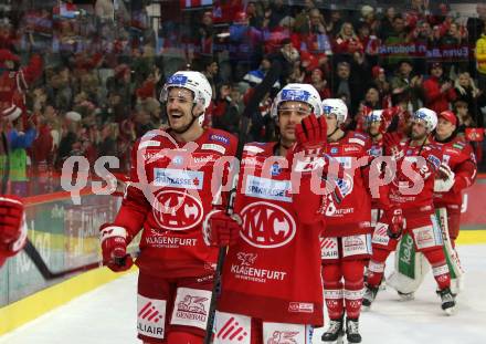 EBEL. Eishockey Bundesliga. EC KAC gegen  spusu Vienna Capitals.  Jesper Jesn Aabo, Samuel Witting   (KAC).  Klagenfurt, am 27.1.2023.
Foto: Kuess
www.qspictures.net
---
pressefotos, pressefotografie, kuess, qs, qspictures, sport, bild, bilder, bilddatenbank