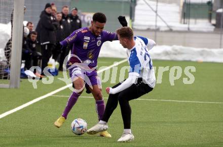 Fussball Testspiel. SK Austria Klagenfurt gegen Treibach.  Michael Blauensteiner  (Klagenfurt). Klagenfurt, am 28.1.2023.
Foto: Kuess


---
pressefotos, pressefotografie, kuess, qs, qspictures, sport, bild, bilder, bilddatenbank