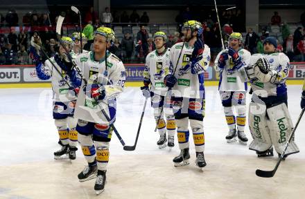 EBEL. Eishockey Bundesliga. EC KAC gegen VSV.   Jubel VSV.  Klagenfurt, am 29.1.2023.
Foto: Kuess
www.qspictures.net
---
pressefotos, pressefotografie, kuess, qs, qspictures, sport, bild, bilder, bilddatenbank