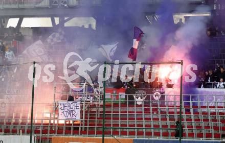 Fussball Bundesliga. SK Austria Klagenfurt gegen RZ Pellets WAC. Fans  (Klagenfurt). Klagenfurt, am 18.2.2023.
Foto: Kuess
---
pressefotos, pressefotografie, kuess, qs, qspictures, sport, bild, bilder, bilddatenbank