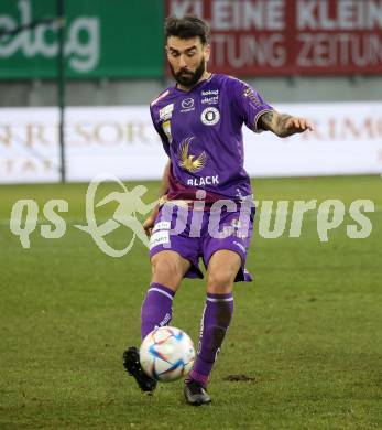 Fussball Bundesliga. SK Austria Klagenfurt gegen RZ Pellets WAC.  Kosmas Gkezos (Klagenfurt). Klagenfurt, am 18.2.2023.
Foto: Kuess
---
pressefotos, pressefotografie, kuess, qs, qspictures, sport, bild, bilder, bilddatenbank