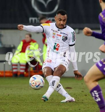 Fussball Bundesliga. SK Austria Klagenfurt gegen RZ Pellets WAC. Maurice Maximilian Malone (WAC). Klagenfurt, am 18.2.2023.
Foto: Kuess
---
pressefotos, pressefotografie, kuess, qs, qspictures, sport, bild, bilder, bilddatenbank