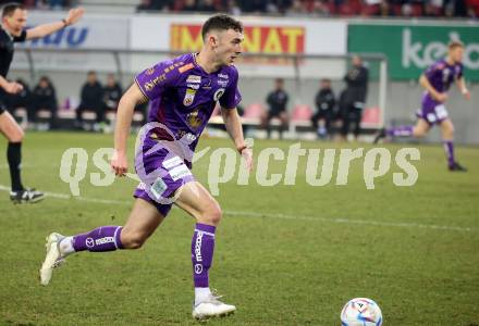 Fussball Bundesliga. SK Austria Klagenfurt gegen RZ Pellets WAC.  Andrew Irving (Klagenfurt). Klagenfurt, am 18.2.2023.
Foto: Kuess
---
pressefotos, pressefotografie, kuess, qs, qspictures, sport, bild, bilder, bilddatenbank