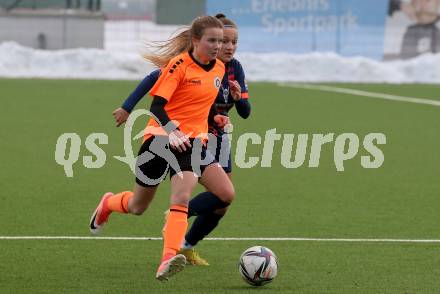 Fussball Testspiel Frauen. SK Austria Klagenfurt gegen FC Bergheim. Sarah Lang  (Klagenfurt). Klagenfurt, am 18.2.2023.
Foto: Kuess
---
pressefotos, pressefotografie, kuess, qs, qspictures, sport, bild, bilder, bilddatenbank