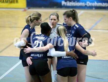 Volleyball. Austrian Volley League Women. ATSC Kelag Wildcats Klagenfurt gegen TI-ROWA-Moser-volley Tirol.  Jubel  (Klagenfurt).  Klagenfurt, 4.3.2023
Foto: Kuess


---
pressefotos, pressefotografie, kuess, qs, qspictures, sport, bild, bilder, bilddatenbank