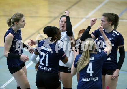 Volleyball. Austrian Volley League Women. ATSC Kelag Wildcats Klagenfurt gegen TI-ROWA-Moser-volley Tirol.  Jubel  (Klagenfurt).  Klagenfurt, 4.3.2023
Foto: Kuess


---
pressefotos, pressefotografie, kuess, qs, qspictures, sport, bild, bilder, bilddatenbank