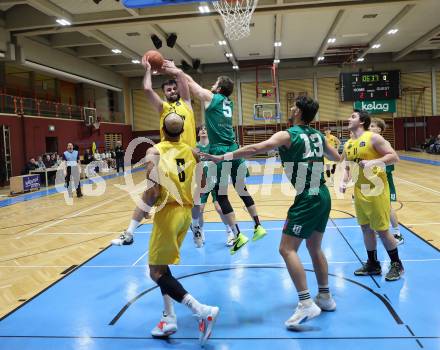 Basketball 2. Liga 2022/2023. Grunddurchgang 19. Runde. Woerthersee Piraten gegen Dornbirn Lions. Marin Sliskovic   (Piraten), Filip Kamenov  (Dornbirn). Klagenfurt, am 3.4.2023.
Foto: Kuess
www.qspictures.net
---
pressefotos, pressefotografie, kuess, qs, qspictures, sport, bild, bilder, bilddatenbank