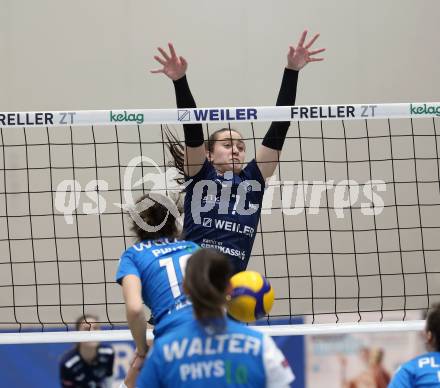 Volleyball. Austrian Volley League Women. ATSC Kelag Wildcats Klagenfurt gegen TI-ROWA-Moser-volley Tirol.  Nikolina Bajic  (Klagenfurt).  Klagenfurt, 4.3.2023
Foto: Kuess


---
pressefotos, pressefotografie, kuess, qs, qspictures, sport, bild, bilder, bilddatenbank