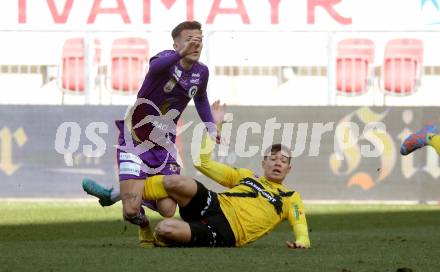 Fussball Bundesliga. SK Austria Klagenfurt gegen Cashpoint SCR Altach. Florian Rieder (Klagenfurt), Jan Jurcec (Altach). Klagenfurt, am 5.3.2023.
Foto: Kuess
---
pressefotos, pressefotografie, kuess, qs, qspictures, sport, bild, bilder, bilddatenbank