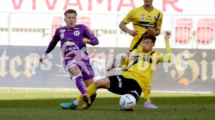 Fussball Bundesliga. SK Austria Klagenfurt gegen Cashpoint SCR Altach. Florian Rieder (Klagenfurt), Jan Jurcec (Altach). Klagenfurt, am 5.3.2023.
Foto: Kuess
---
pressefotos, pressefotografie, kuess, qs, qspictures, sport, bild, bilder, bilddatenbank