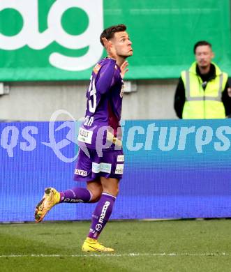 Fussball Bundesliga. SK Austria Klagenfurt gegen Cashpoint SCR Altach. Torjubel Florian Rieder (Klagenfurt). Klagenfurt, am 5.3.2023.
Foto: Kuess
---
pressefotos, pressefotografie, kuess, qs, qspictures, sport, bild, bilder, bilddatenbank