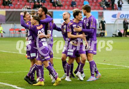 Fussball Bundesliga. SK Austria Klagenfurt gegen Cashpoint SCR Altach. Torjubel Markus Pink, Simon Straudi, Till Schumacher, Florian Rieder, Christopher Cvetko, Vesel Demaku, Nicolas Wimmer, Thorsten Mahrer (Klagenfurt). Klagenfurt, am 5.3.2023.
Foto: Kuess
---
pressefotos, pressefotografie, kuess, qs, qspictures, sport, bild, bilder, bilddatenbank