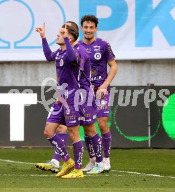 Fussball Bundesliga. SK Austria Klagenfurt gegen Cashpoint SCR Altach. Torjubel Florian Rieder (Klagenfurt). Klagenfurt, am 5.3.2023.
Foto: Kuess
---
pressefotos, pressefotografie, kuess, qs, qspictures, sport, bild, bilder, bilddatenbank