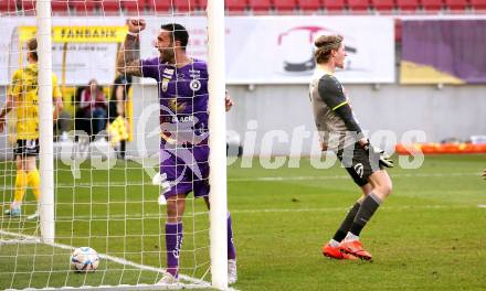 Fussball Bundesliga. SK Austria Klagenfurt gegen Cashpoint SCR Altach. Torjubel Markus Pink (Klagenfurt). Klagenfurt, am 5.3.2023.
Foto: Kuess
---
pressefotos, pressefotografie, kuess, qs, qspictures, sport, bild, bilder, bilddatenbank