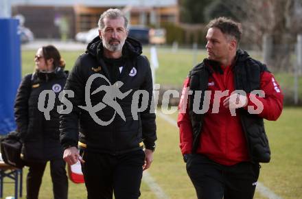 Fussball. Kaerntner Liga. Kraig gegen Austria Klagenfurt Amateure.  Trainer Nenad Pavicevic, Co-Trainer Kai Schoppitsch (Klagenfurt). Treibach, 25.3.2023
Foto: Kuess


---
pressefotos, pressefotografie, kuess, qs, qspictures, sport, bild, bilder, bilddatenbank