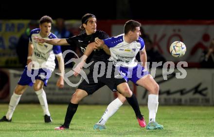 Fussball. Regionalliga. Treibach gegen LASK Amateure OOE.   Hanno Ulrich Wachernig, (Treibach),  Marco Siverio Toro   (LASK). Treibach, 24.3.2023
Foto: Kuess


---
pressefotos, pressefotografie, kuess, qs, qspictures, sport, bild, bilder, bilddatenbank