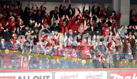 EBEL. Eishockey Bundesliga. EC KAC gegen Salzburg.  Fans. Die Welle   (KAC).  Klagenfurt, am 26.3.2023.
Foto: Kuess
www.qspictures.net
---
pressefotos, pressefotografie, kuess, qs, qspictures, sport, bild, bilder, bilddatenbank