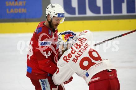 EBEL. Eishockey Bundesliga. EC KAC gegen Salzburg.   Paul Postma,  (KAC),  Florian Baltram   (Salzburg). Klagenfurt, am 31.3.2023.
Foto: Kuess
www.qspictures.net
---
pressefotos, pressefotografie, kuess, qs, qspictures, sport, bild, bilder, bilddatenbank