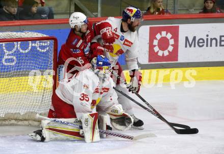 EBEL. Eishockey Bundesliga. EC KAC gegen Salzburg.    Simeon Schwinger,  (KAC),    Atte Tolvanen, Andrew Jay MacWilliam (Salzburg). Klagenfurt, am 31.3.2023.
Foto: Kuess
www.qspictures.net
---
pressefotos, pressefotografie, kuess, qs, qspictures, sport, bild, bilder, bilddatenbank