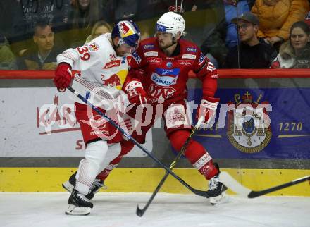 EBEL. Eishockey Bundesliga. EC KAC gegen Salzburg.  Thomas Vallant,  (KAC),  Chay Genoway    (Salzburg). Klagenfurt, am 31.3.2023.
Foto: Kuess
www.qspictures.net
---
pressefotos, pressefotografie, kuess, qs, qspictures, sport, bild, bilder, bilddatenbank