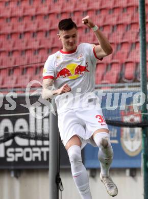 Fussball Bundesliga. SK Austria Klagenfurt gegen Salzburg.  Torjubel Benjamin Sesko (Salzburg).  Klagenfurt, am 2.4.2023.
Foto: Kuess
---
pressefotos, pressefotografie, kuess, qs, qspictures, sport, bild, bilder, bilddatenbank