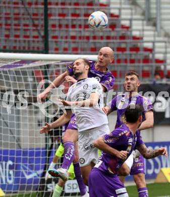 Fussball Bundesliga. SK Austria Klagenfurt gegen Sturm Graz.  Nicolas Wimmer,  (Klagenfurt),   Jan Gorenc Stankovic (Graz).  Klagenfurt, am 16.4.2023.
Foto: Kuess
---
pressefotos, pressefotografie, kuess, qs, qspictures, sport, bild, bilder, bilddatenbank