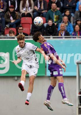 Fussball Bundesliga. SK Austria Klagenfurt gegen Sturm Graz. Vesel Demaku,   (Klagenfurt),    Alexander Prass (Graz).  Klagenfurt, am 16.4.2023.
Foto: Kuess
---
pressefotos, pressefotografie, kuess, qs, qspictures, sport, bild, bilder, bilddatenbank