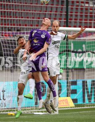 Fussball Bundesliga. SK Austria Klagenfurt gegen Sturm Graz.  Nicolas Wimmer, (Klagenfurt),   Jan Gorenc Stankovic  (Graz).  Klagenfurt, am 16.4.2023.
Foto: Kuess
---
pressefotos, pressefotografie, kuess, qs, qspictures, sport, bild, bilder, bilddatenbank